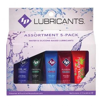 ID JUICY LUBE SURTIDO 5X LUBRICANTE TUBE PACK 12 ML