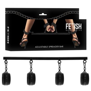 FETISH SUBMISSIVE BONDAGE BARRA SEPARADORA AJUSTABLE 4 PIEZAS