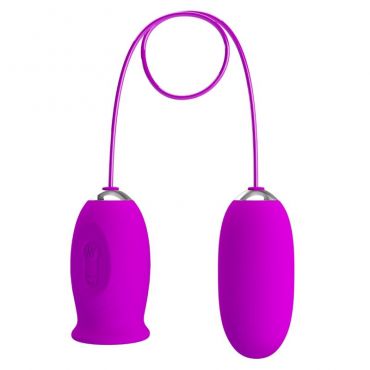 PRETTY LOVE DAISY HUEVO DUAL VIBRADOR RECARGABLE MORADO