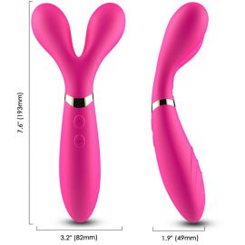 ARMONY Y WAND MASAJEADOR VIBRADOR CABEZA DOBLE FUCSIA