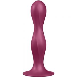 SATISFYER DOUBLE BALL R DILDO SILICONA GRANATE