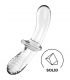 SATISFYER DOUBLE CRYSTAL DILDO TRANSPARENTE