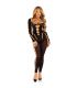 LEG AVENUE BODYSTOCKING TOBILLO RECKLESS NEGRO