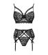 LIVCO CORSETTI FASHION MORIDAM LC 90552 SUJETADOR LIGUERO PANTY NEGRO S M