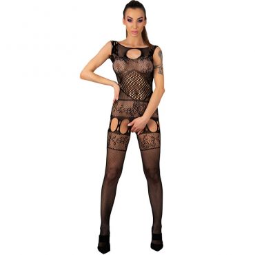 LIVCO CORSETTI FASHION AMBROISE LC 17352 BODYSTOCKING CROTCHLESS NEGRO TALLA aNICA