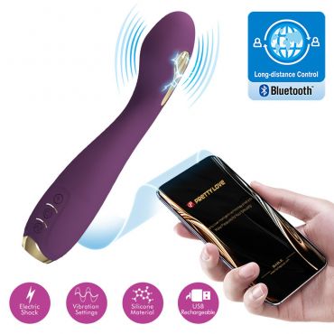 PRETTY LOVE HECTOR VIBRADOR ELECTROSHOCK POR CONTROL POR APP LILA