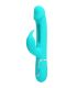 PRETTY LOVE KAMPAS VIBRADOR RABBIT 3 EN 1 MULTIFUNCIaN CON LENGUA VERDE AGUA