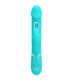 PRETTY LOVE KAMPAS VIBRADOR RABBIT 3 EN 1 MULTIFUNCIaN CON LENGUA VERDE AGUA