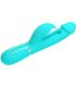 PRETTY LOVE KAMPAS VIBRADOR RABBIT 3 EN 1 MULTIFUNCIaN CON LENGUA VERDE AGUA