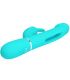 PRETTY LOVE KAMPAS VIBRADOR RABBIT 3 EN 1 MULTIFUNCIaN CON LENGUA VERDE AGUA