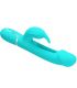 PRETTY LOVE KAMPAS VIBRADOR RABBIT 3 EN 1 MULTIFUNCIaN CON LENGUA VERDE AGUA