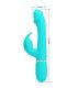 PRETTY LOVE KAMPAS VIBRADOR RABBIT 3 EN 1 MULTIFUNCIaN CON LENGUA VERDE AGUA