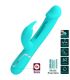 PRETTY LOVE KAMPAS VIBRADOR RABBIT 3 EN 1 MULTIFUNCIaN CON LENGUA VERDE AGUA