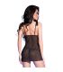 CHILIROSE CR 4219 BABYDOLL TANGA CROTCHLESS NEGRO S M