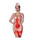 CHILIROSE CR 4631 BODY ENFERMERA CROTCHLESS ROJO S M