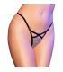 CHILIROSE CR 4665 TANGA PLATEADO NEGRO S M