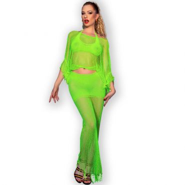 CHILIROSE CR 4666 TOP FALDA VERDE S M