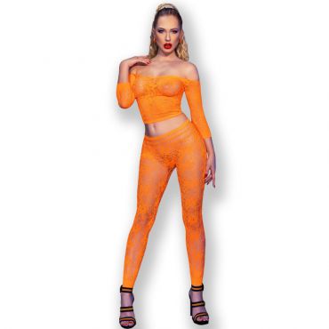 CHILIROSE CR 4661 TOP LEGGINS NARANJA S M