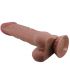 PRETTY LOVE SLIDING SKIN SERIES DILDO REALaSTICO CON VENTOSA PIEL DESLIZANTE MORENO 24 CM