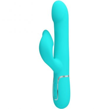 PRETTY LOVE VIBRADOR RABBIT PERLAS VERDE AGUA