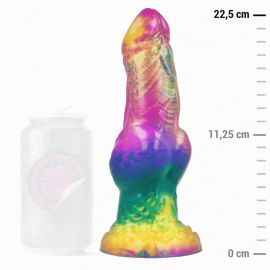 EPIC IRIS DILDO CON TESTaCULOS ARCOaRIS DE PLACER