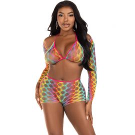 LEG AVENUE SET TRES PIEZAS MULTICOLOR