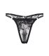 SUBBLIME SET DE 3 PIEZAS SUJETADOR TANGA LIGA ESTAMPADO FLORAL NEGRO S M