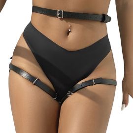 SUBBLIME ARNaS CINTURA Y PIERNAS CUERO NEGRO TALLA aNICA