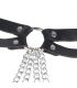 SUBBLIME CINTURON DE CADENAS ANILLAS CUERO NEGRO TALLA aNICA