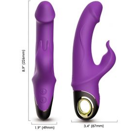 ARMONY METEROR DILDO VIBRADOR RABBIT ROTADOR VIOLETA