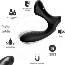 ARMONY STORM VIBRADOR ANAL PROSTATA PLUG CONTROL REMOTO NEGRO