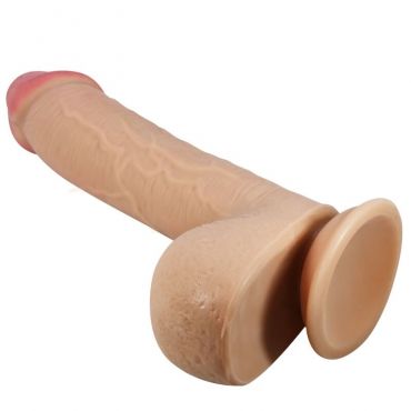 PRETTY LOVE SLIDING SKIN SERIES DILDO REALaSTICO CON VENTOSA PIEL DESLIZANTE NATURAL 234 CM