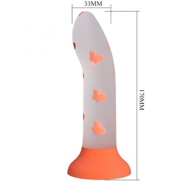 PRETTY LOVE MAGICAL NIGHTFALL DILDO SIN VIBRACIaN LUMINOSO NARANJA