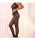 LIVCO CORSETTI FASHION HACINT LC 17342 BODYSTOCKING CROTCHLESS NEGRO TALLA aNICA