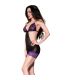 CHILIROSE CR 4076 BABYDOLL TANGA VIOLETA NEGRO S M