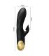 PRETTY LOVE VIBRADOR DE LUJO BAaADO EN ORO RECARGABLE NEGRO