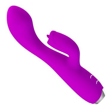 PRETTY LOVE GLORIA VIBRADOR CONEJO RECARGABLE IMPERMEABLE MORADO