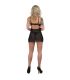 LIVCO CORSETTI FASHION BINELLA SET BABYDOLL TANGA NEGRO S M