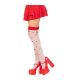 LEG AVENUE CALCETINES ALTOS CHAMPIaONES ROJO BLANCO