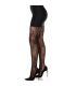 LEG AVENUE MEDIAS DE ENCAJE FLORAL NEGRO