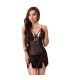 LIVCO CORSETTI FASHION PILAR LC 20207 BABYDOLL TANGA NEGRO S M