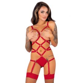 LIVCO CORSETTI FASHION THIARA LC 20213 SET BODY MEDIAS ROJA S M