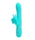 PRETTY LOVE VIBRADOR RABBIT MULTIFUNCIaN 4 EN 1 MARIPOSA VERDE AGUA