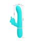 PRETTY LOVE VIBRADOR RABBIT MULTIFUNCIaN 4 EN 1 MARIPOSA VERDE AGUA