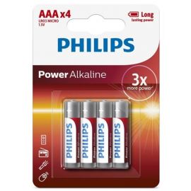 PHILIPS POWER ALKALINE PILA AAA LR03 BLISTER4