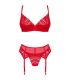 OBSESSIVE INGRIDIA SET TRES PIEZAS ROJO XS S