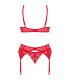 OBSESSIVE INGRIDIA SET TRES PIEZAS ROJO XS S