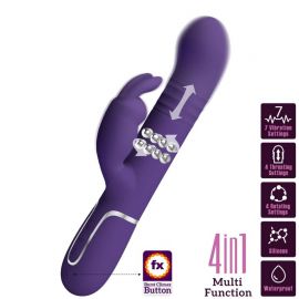 PRETTY LOVE COALE VIBRADOR RABBIT 4 EN 1 MORADO