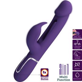 PRETTY LOVE KAMPAS VIBRADOR RABBIT 3 EN 1 MULTIFUNCIaN CON LENGUA VIOLETA