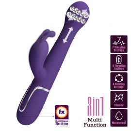 PRETTY LOVE DEJON VIBRADOR RABBIT 3 EN 1 MULTIFUNCIaN MORADO